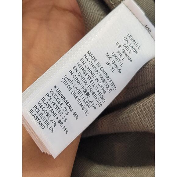 Caralyn Mirand The Drop Jumpsuit Women Large Green Wide Leg Belted V Neck Outfit - Picture 14 of 16